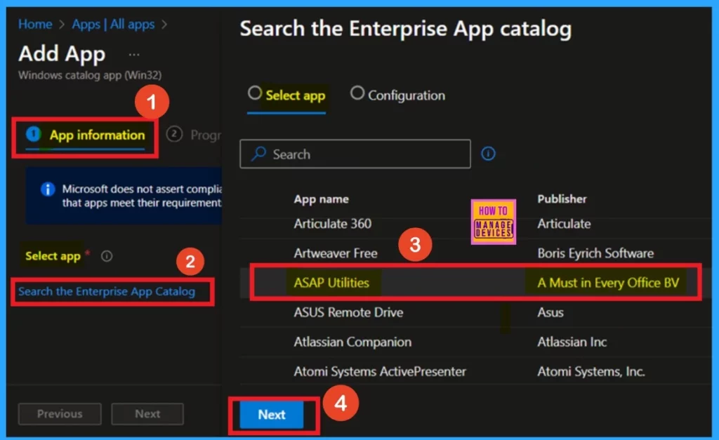 Best way to Install ASAP Utilities using Intune Enterprise App Catalog App - Fig.2