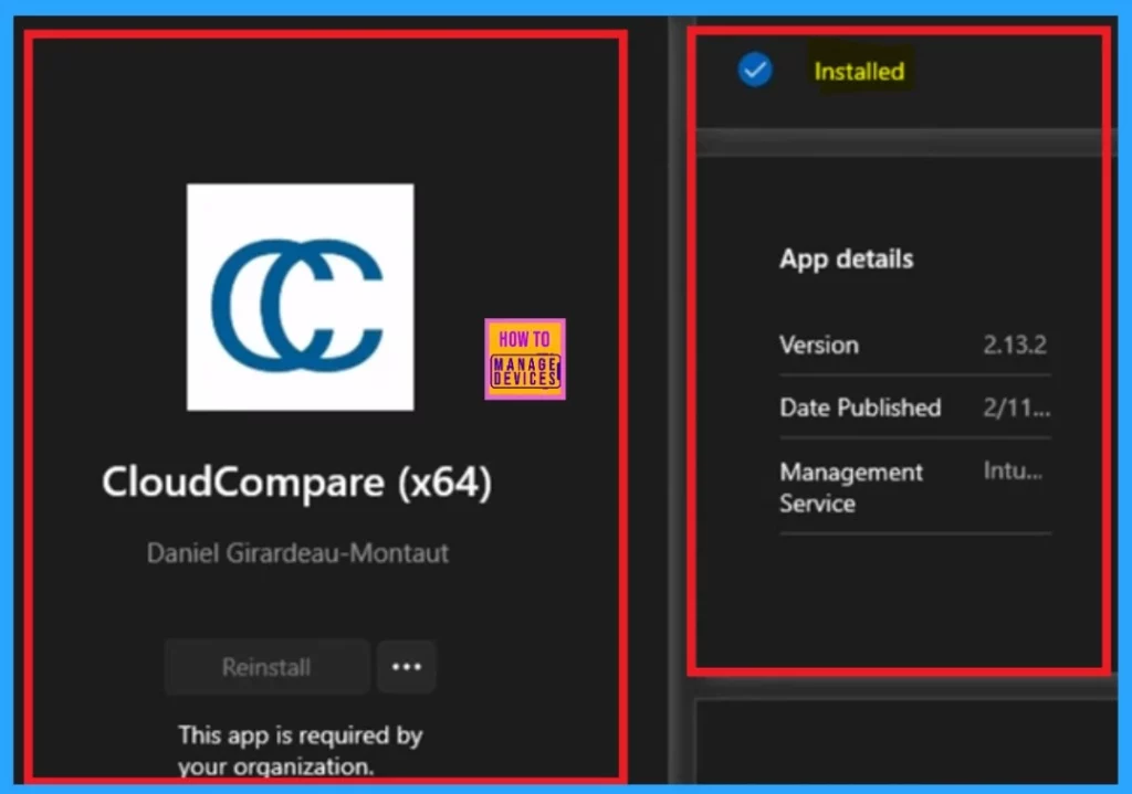 Install Cloud Compare App using Intune Enterprise App Catalog App - Fig.12