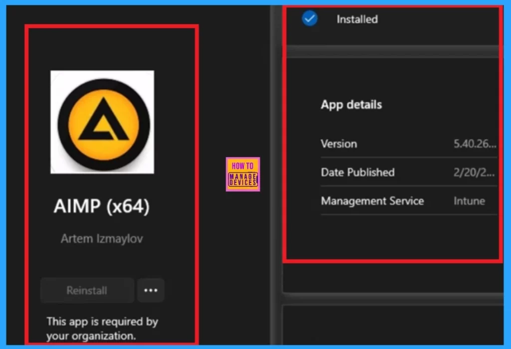 Intune Method for Installing AIMP App using Enterprise App Catalog App 13 Intune Method for Installing AIMP App using Enterprise App Catalog App - Fig.12