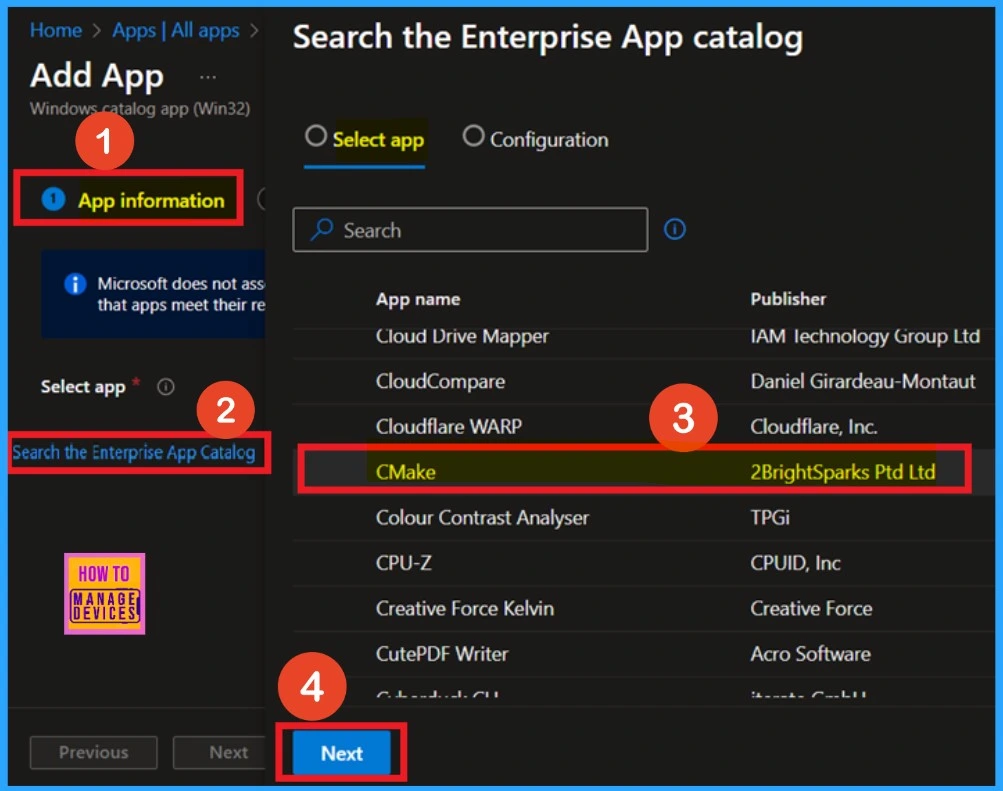 How to Install CMake App using Intune Application Model-Fig.2