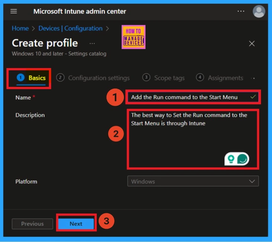 Enable or Disable Add the Run Command to the Start Menu User Policy using Intune Policy - Fig.3
