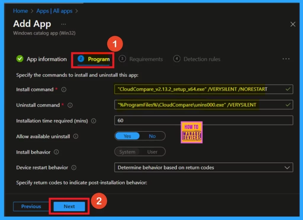 Install Cloud Compare App using Intune Enterprise App Catalog App - Fig.5