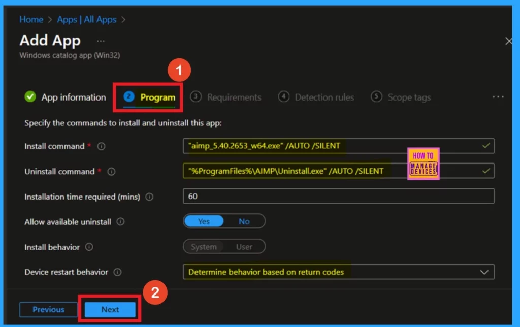 Intune Method for Installing AIMP App using Enterprise App Catalog App 6 Intune Method for Installing AIMP App using Enterprise App Catalog App - Fig.5