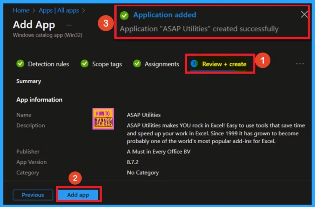 Best way to Install ASAP Utilities using Intune Enterprise App Catalog App - Fig.9