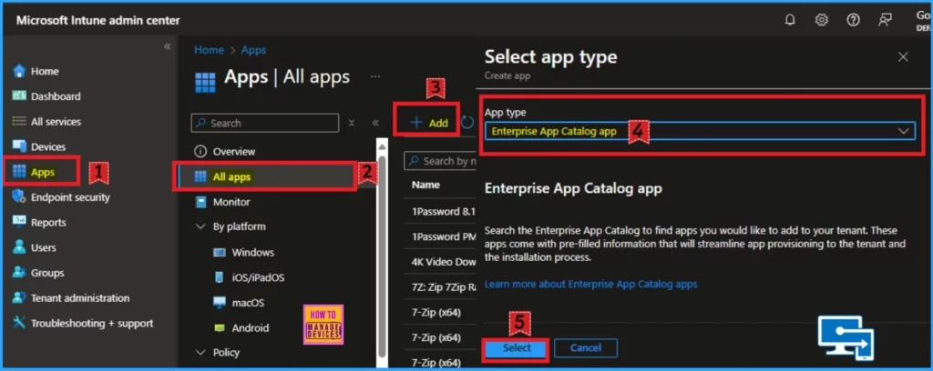 Install AVS Media Player App using Intune Enterprise App Catalog App - Fig.1
