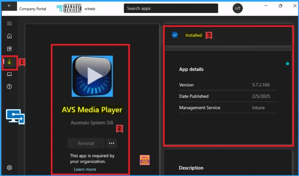Install AVS Media Player App using Intune Enterprise App Catalog App - Fig.13