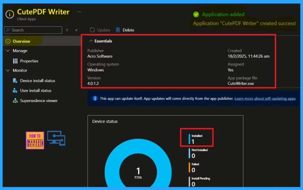 Best way to Install CutePDF Writer using Intune Application Model - Fig.11