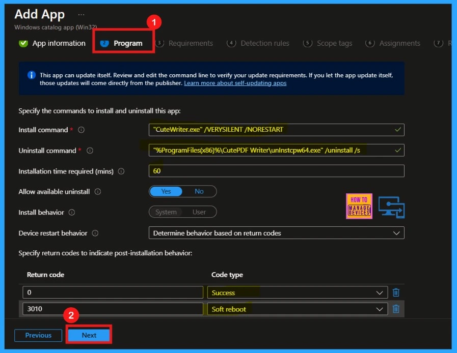 Best way to Install CutePDF Writer using Intune Application Model - Fig.5