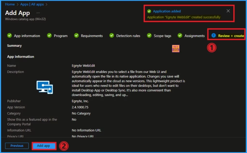 Deploy Egnyte WebEdit App using Intune App Model 12 Deploy Egnyte WebEdit App using Intune App Model - Fig.11