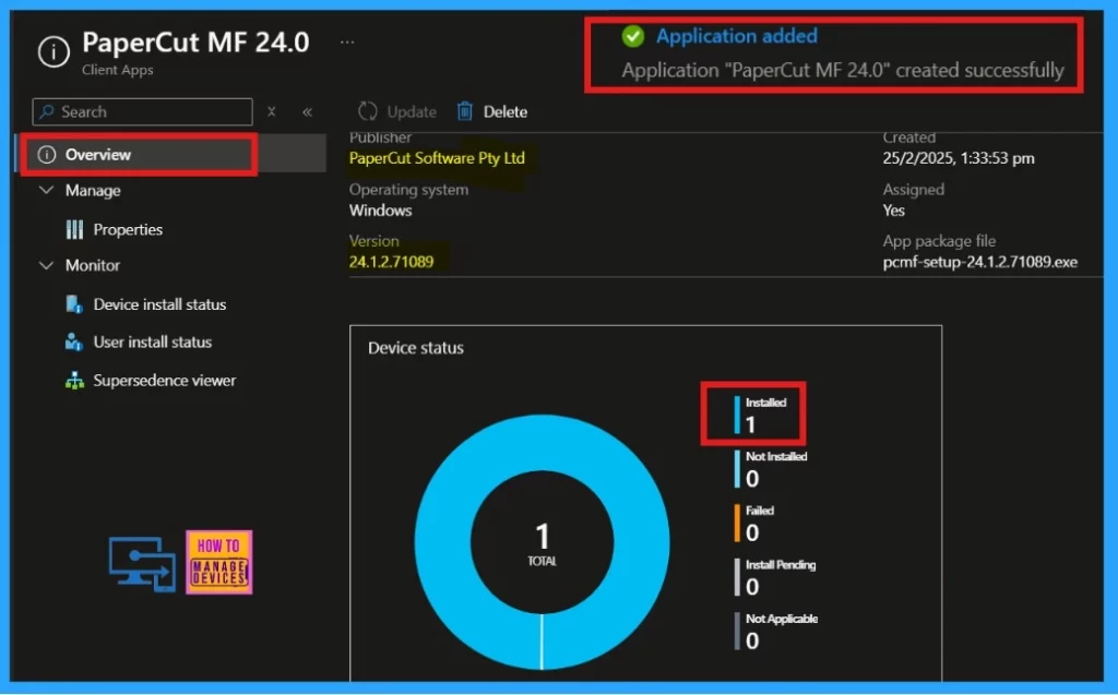 Easy way to Install PaperCut MF using Intune Application Model 12 Easy way to Install PaperCut MF using Intune Application Model - Fig.11