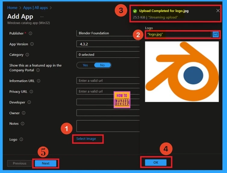 Deploy Blender Application using Intune App Model 5 Deploy Blender Application using Intune App Model - Fig.4