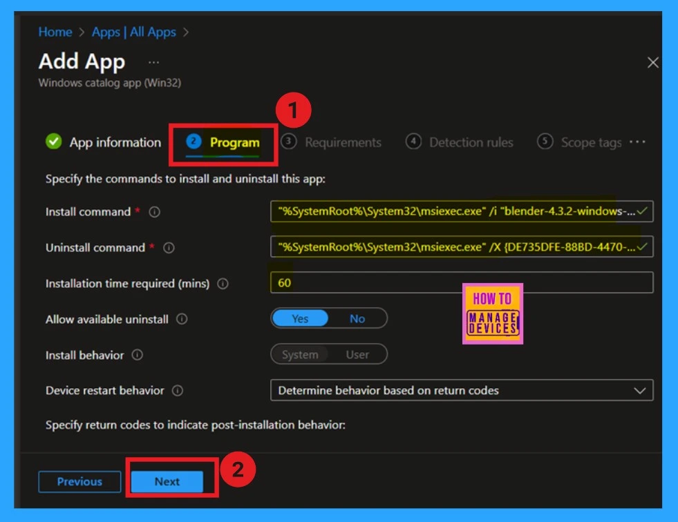 Deploy Blender Application using Intune App Model 6 Deploy Blender Application using Intune App Model - Fig.5