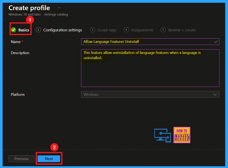 Allow or Block Language Features Uninstall Policy in Text Input using Intune 4 Allow or Block Language Features Uninstall Policy in Text Input using Intune - Fig.3