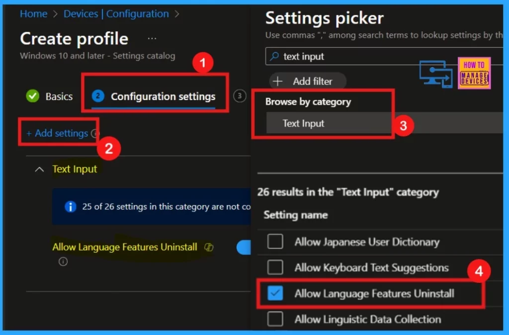 Allow or Block Language Features Uninstall Policy in Text Input using Intune 5 Allow or Block Language Features Uninstall Policy in Text Input using Intune - Fig.4