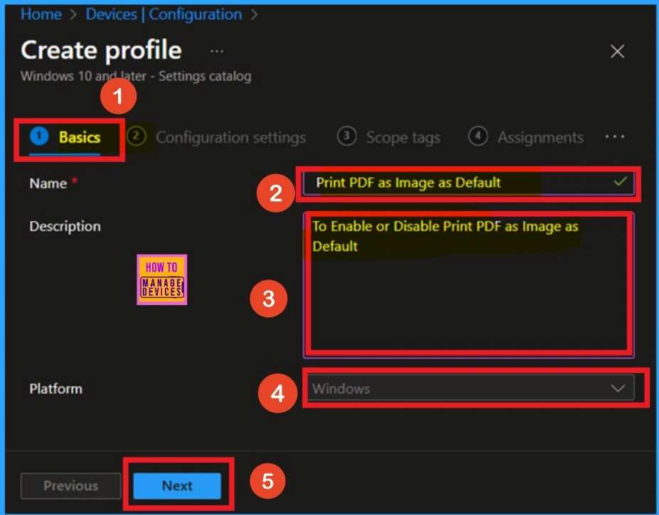 Enable Disable Print PDF as Image Default using Intune Security Policy 3 Enable Disable Print PDF as Image Default using Intune Security Policy - Fig.2