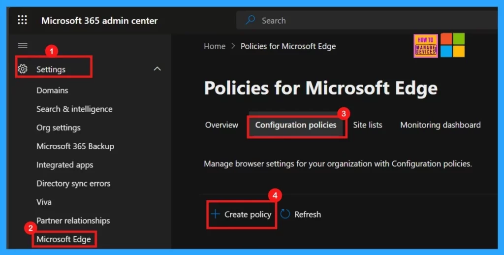 Enable or Disable Audio Sandbox to Run Policy in MS Edge Browser using M365 Admin Center 2 Enable or Disable the Audio Sandbox to Run Policy in MS Edge Browser using M365 Admin Center - Fig.1