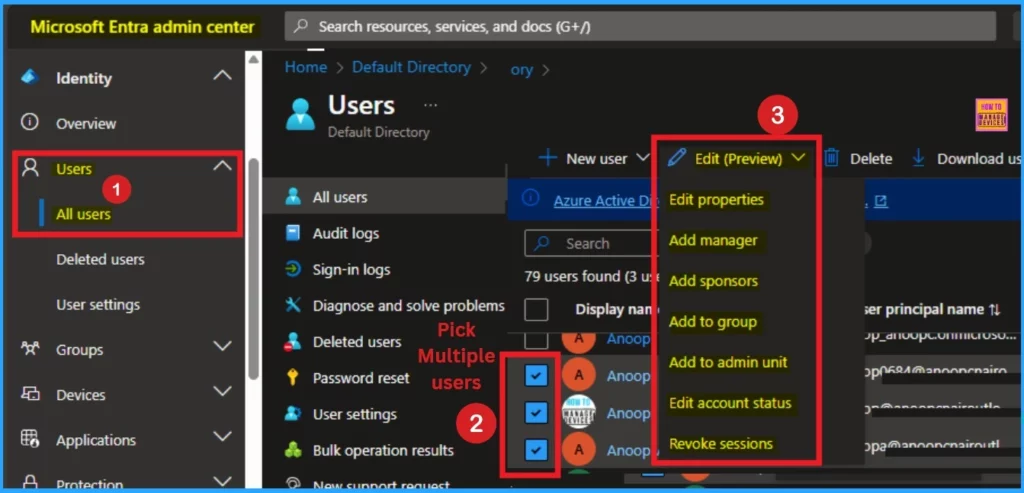 Entra ID Select Multiple Users and Bulk Update User Properties - Fig.2