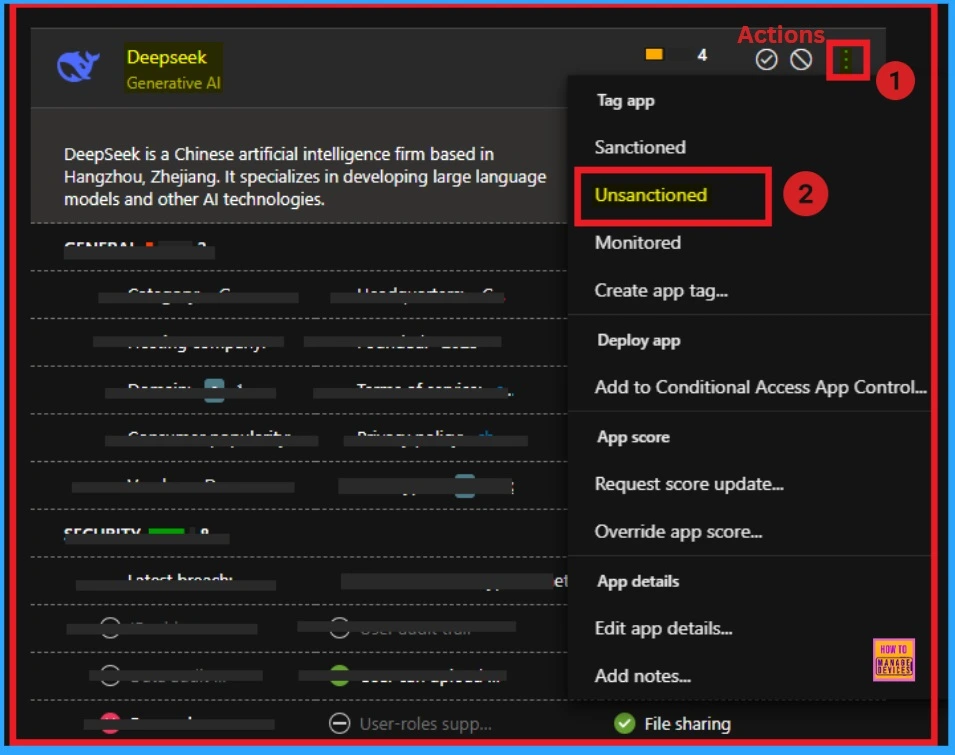 How to Block Deepseek App usage MS Defender for Cloud Apps - Fig.3