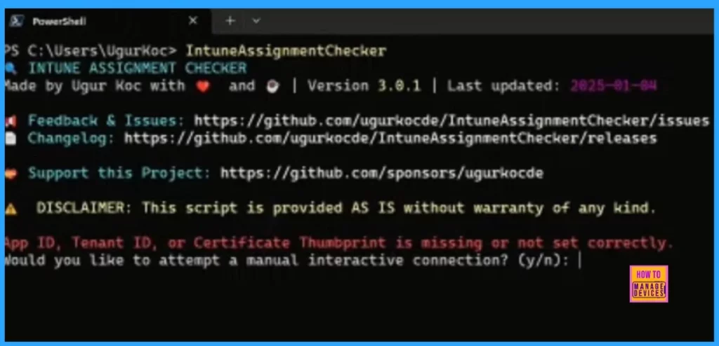 Track All Intune Policy and App Assignments for Users Devices and Entra ID Groups with Assignment Checker - Fig.3 (Image credit to Ugur Koc)