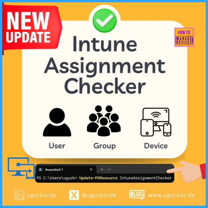 Track All Intune Policy and App Assignments for Users Devices and Entra ID Groups with Assignment Checker - Fig.1 (Image credit to Ugur Koc)