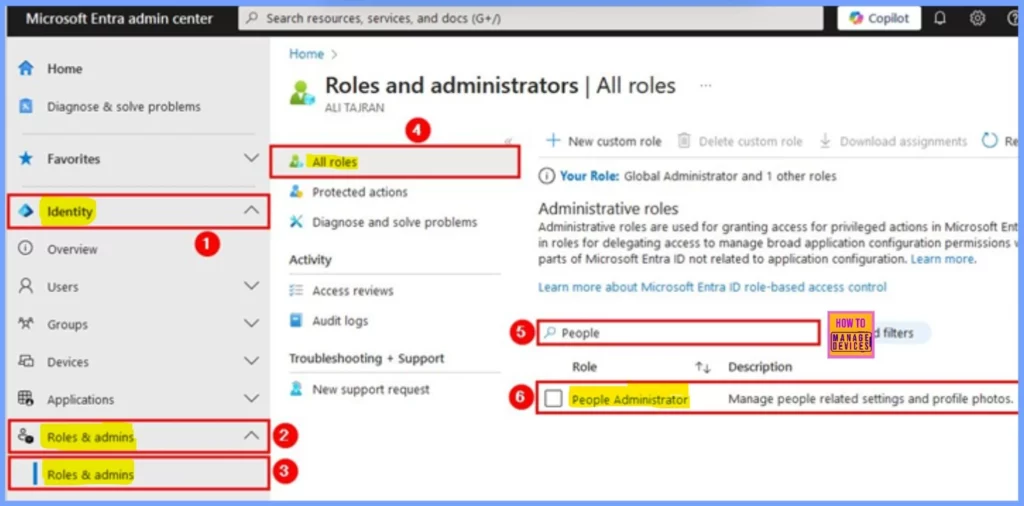 New Entra RBAC Role People Administrator Details - Fig.1 Creds to MS (30) ALI TAJRAN | LinkedIn)