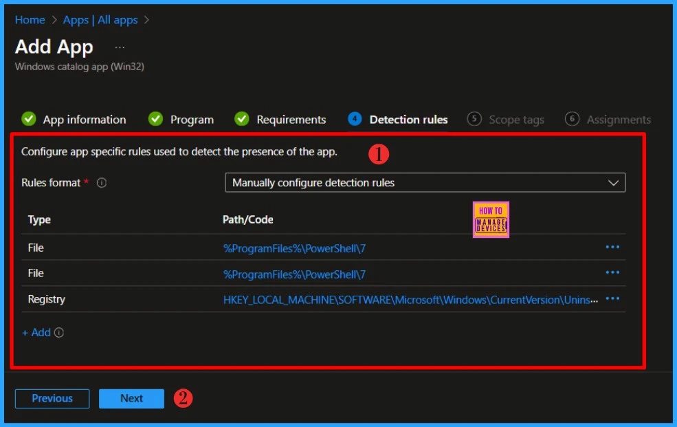 Install PowerShell 7 on Windows Machines using Intune Enterprise App Catalog App . Fig.10