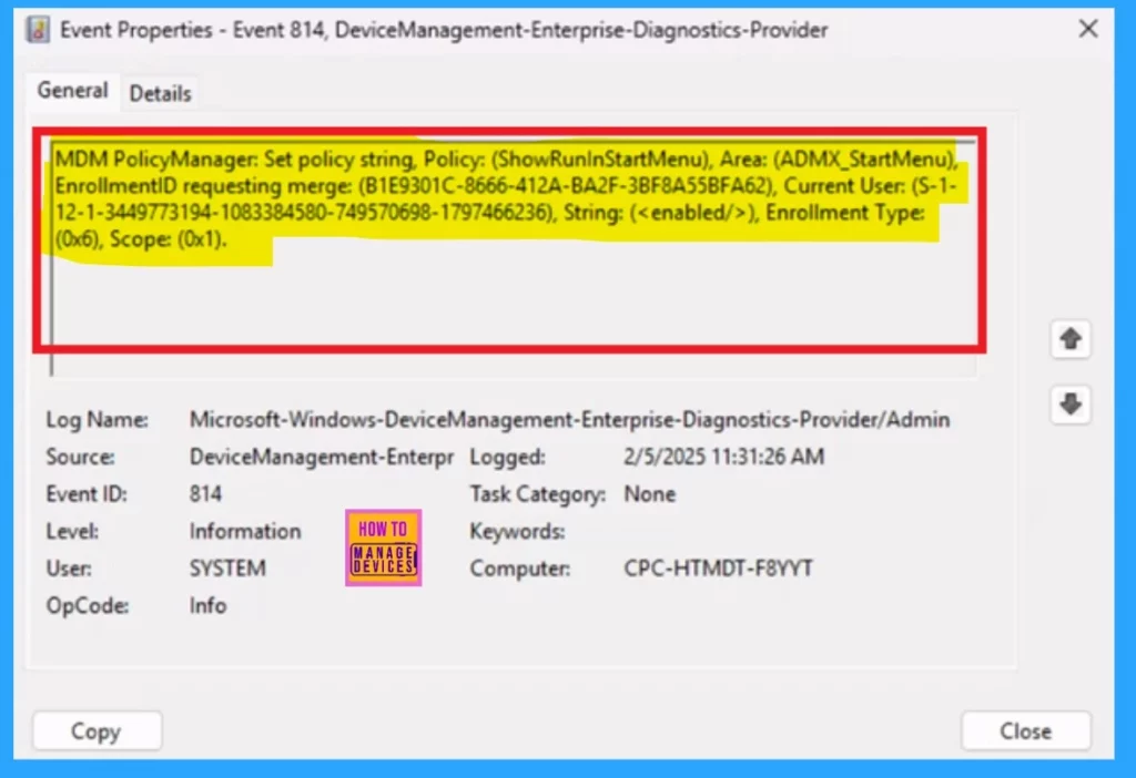 Enable or Disable Add the Run Command to the Start Menu User Policy using Intune Policy - Fig.10