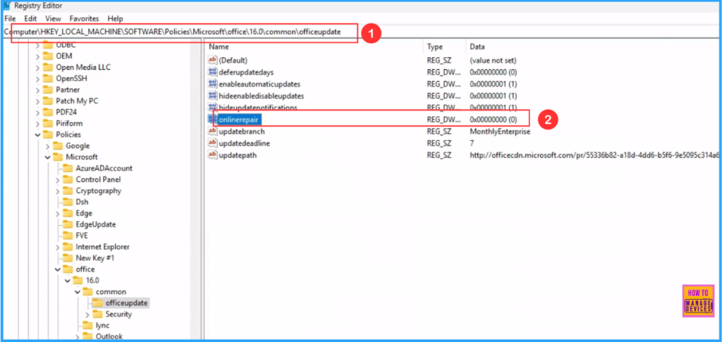 Simple Method to Disable Office Online Repair with Intune PowerShell Script. Fig. 9
