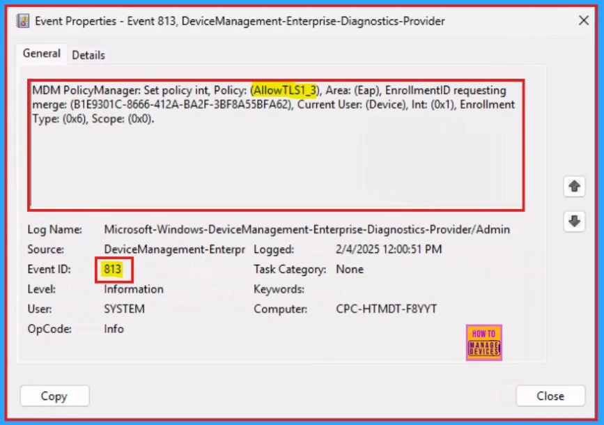 Enable or Disable TLS13 for EAP Client Authentication using Intune Settings Catalog Policy - Fig.13