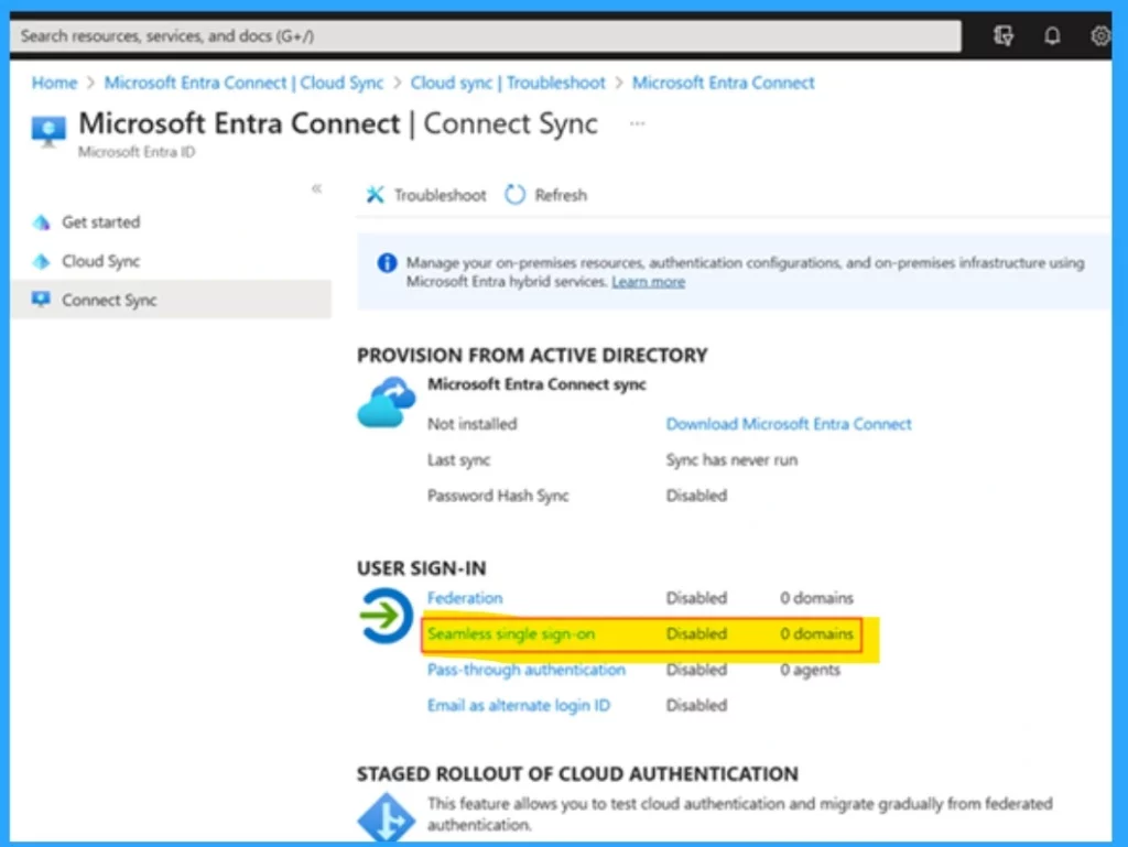 Troubleshooting Entra ID Connect Sync Issue Authentication Failure with Entra ID 2 Troubleshooting Entra ID Connect Sync Issue Authentication Failure with Entra ID - Fig.2 - Creds to MS