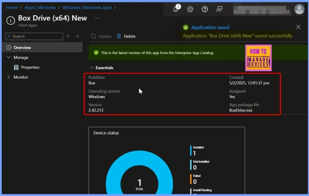 Best Method to Update Box4Drive using Intune Enterprise App Catalog App - Fig.13