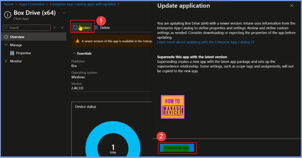Best Method to Update Box Drive using Intune Enterprise App Catalog App - Fig.4