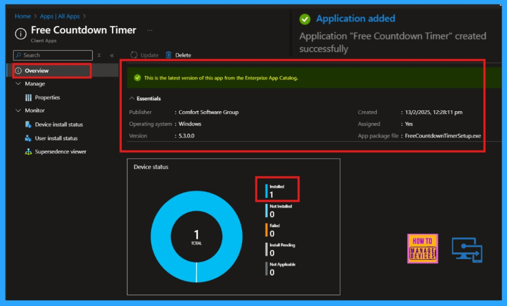 Best way to Update Free Countdown Timer App using Intune Supersede App - Fig.12