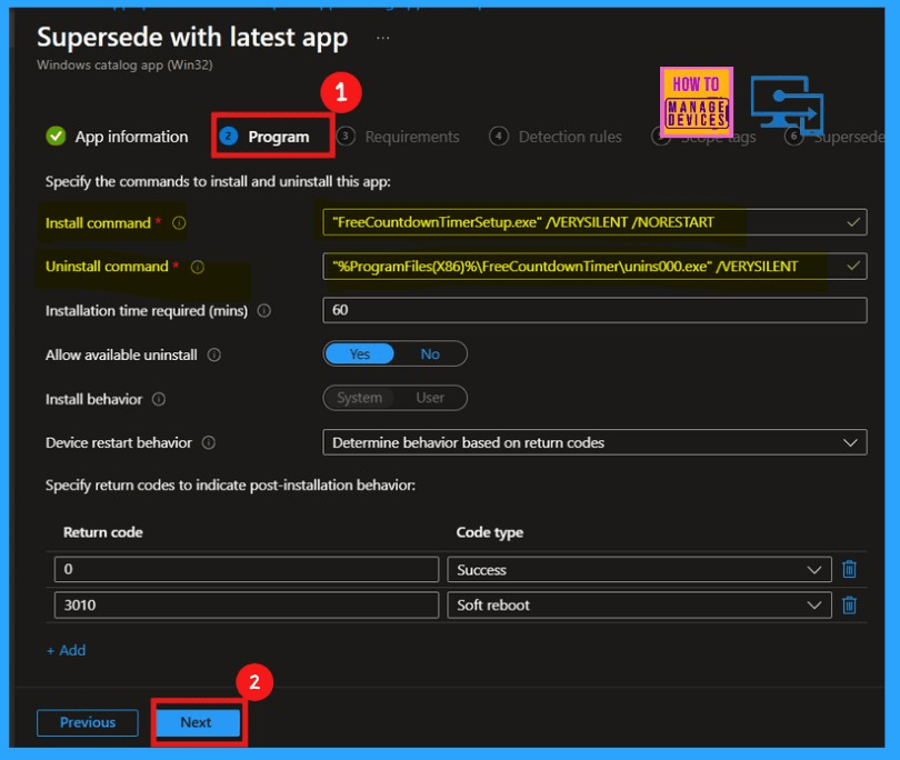 Best way to Update Free Countdown Timer App using Intune Supersede App - Fig.5