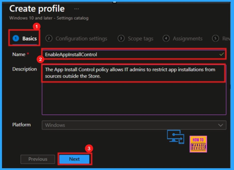 Enable or Disable App Install Control Policy using Intune Setting Catalog - Fig.4