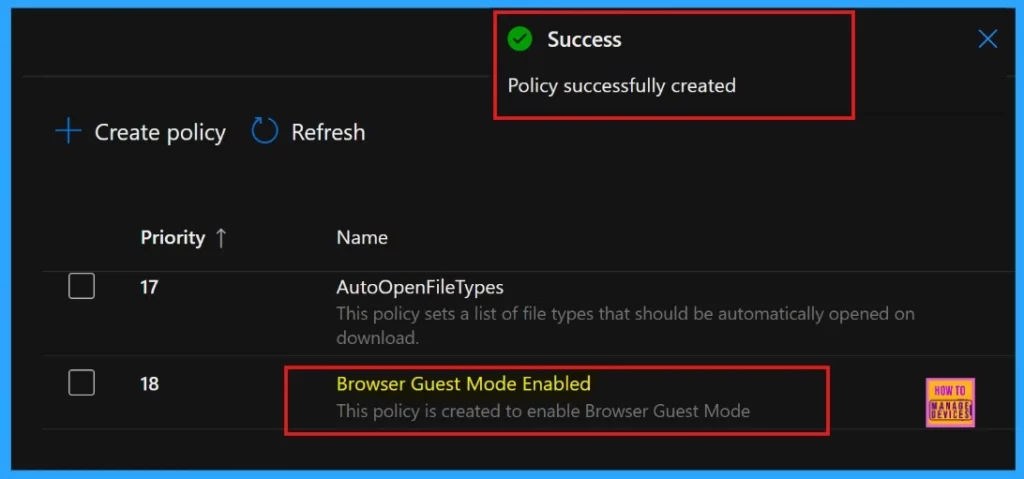 Enable Disable Browser Guest Mode in Microsoft Edge Browser using M365 Admin Center - Fig.11