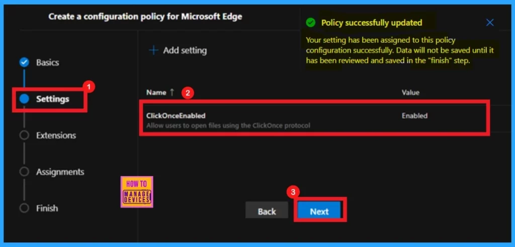 Enable Disable ClickOnce Protocol Policy in MS Edge Browser using M365 Admin Center 5 Enable Disable ClickOnce Protocol Policy in MS Edge Browser using M365 Admin Center - Fig.4
