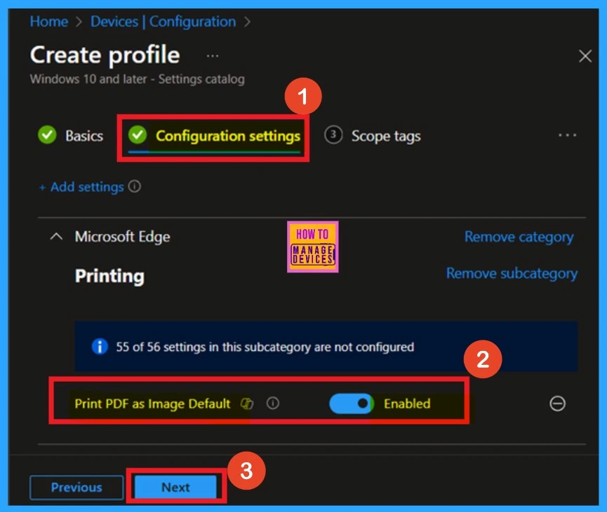 Enable Disable Print PDF as Image Default using Intune Security Policy 6 Enable Disable Print PDF as Image Default using Intune Security Policy - Fig.5