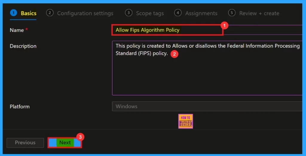 Allows or Disallows the FIPS Algorithm Policy using Intune Setting Catalog - Fig.6