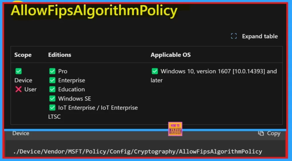 Allows or Disallows the FIPS Algorithm Policy using Intune Setting Catalog - Fig.1