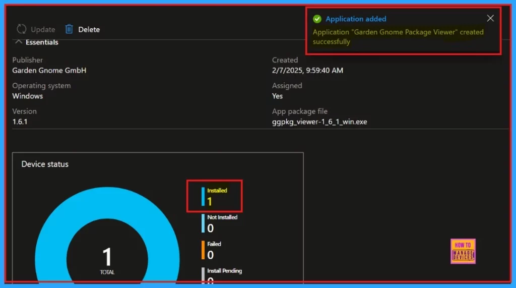 How to Deploy Garden Gnome Package Viewer app in Intune Enterprise App Catalog App - Fig.12