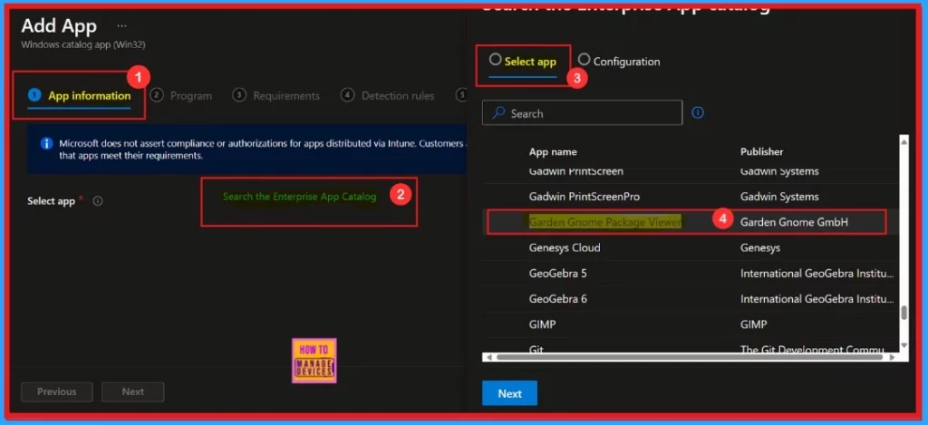 How to Deploy Garden Gnome Package Viewer app in Intune Enterprise App Catalog App - Fig.2