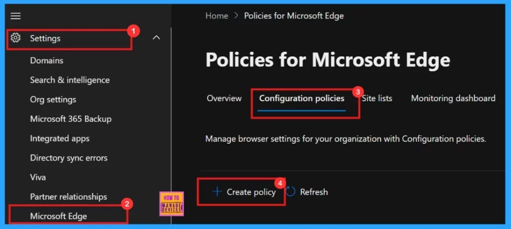 Enable or Disable Show Cast Icon in Toolbar in Edge Browser using M365 Admin Center Policy - Fig.1