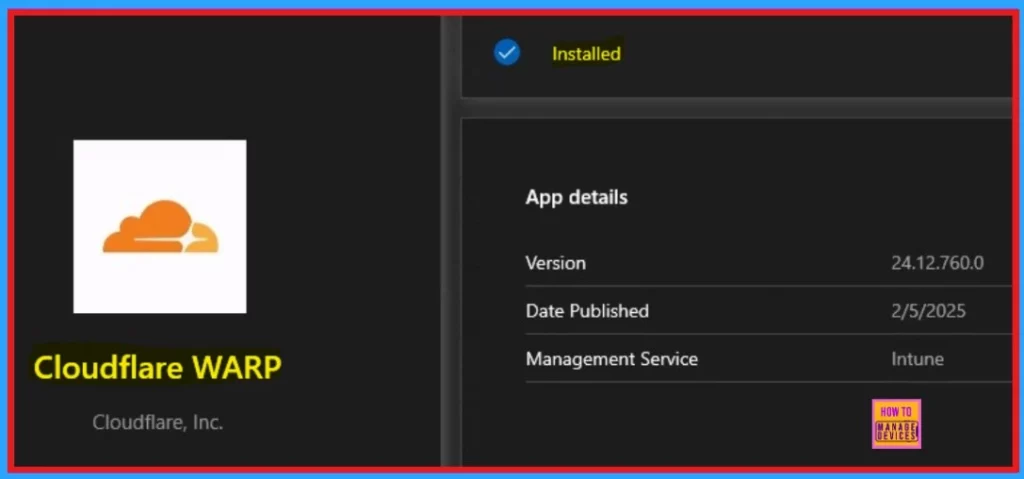 Deploy Cloudflare WARP using Intune Enterprise App Catalog App - Fig.14