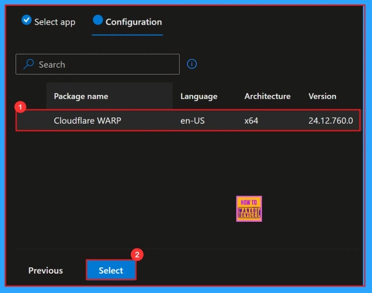 Deploy Cloudflare WARP using Intune Enterprise App Catalog App - Fig.3