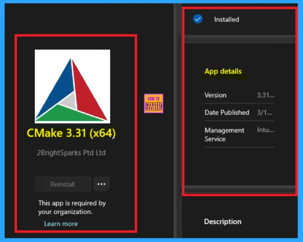 How to Install CMake App using Intune Application Model -Fig.12