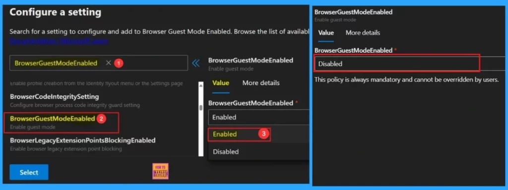 Enable Disable Browser Guest Mode in Microsoft Edge Browser using M365 Admin Center - Fig.4