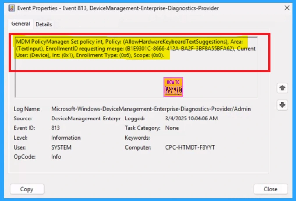 Allow or Block Hardware Keyboard Text Suggestions in Text Input using Intune Policy - Fig.12