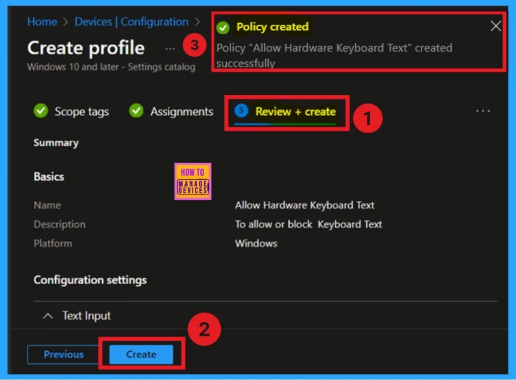 Allow or Block Hardware Keyboard Text Suggestions in Text Input using Intune Policy- Fig.10