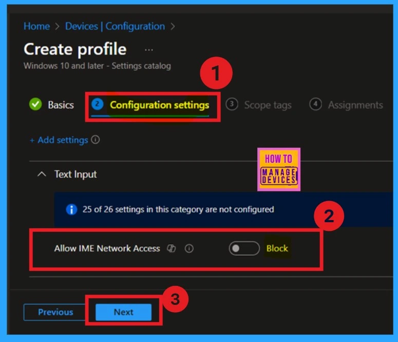 Enable or Disable IME Network Access for Text Input using Intune Policy 6 Enable or Disable IME Network Access for Text Input using Intune Policy - Fig.5